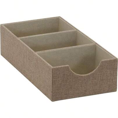 Grey 7281 Deep 9 Section Drawer Organizer Box For Storage 12 In X 3.13