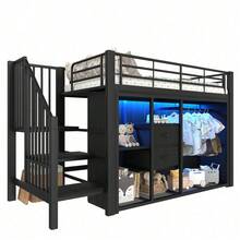 Kids Bed Frames, Headboards & Footboards - Black + Metal + 90cm*200cm - View 7