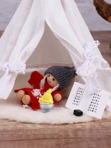 1:12 娃娃屋微缩户外露营，DIY可涂色帐篷，Ob11 微型场景摄影道具装饰配件，迷你桌面摆件 - 多色 - 查看 5