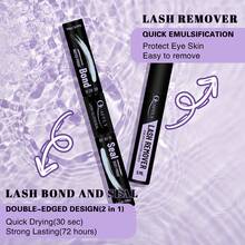 DIY Lash Extension Kit 1676Pcs D Curl Individual Spike Manga Lash Clusters Kit With Bottom Lashes, Lash Bond And Seal, Remover Tweezers Brush - màu đen - Xem 11