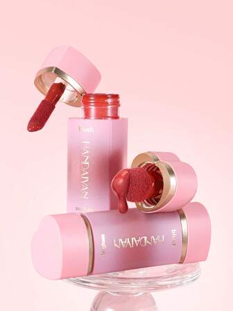 Rubor líquido y brillo de labios de doble punta en 6 colores. Rubor mate y lápiz labial de doble punta para labios y mejillas. Color de larga duración, apto para uso diario.