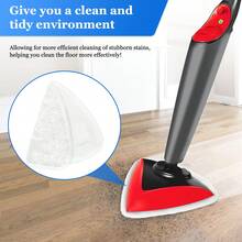 DLAIMI 1/3/5片装替换拖布，适用于O-Cedar蒸汽拖把/MOP Plus，柔软超细纤维材质，适用于各种地板、厨房、浴室、客厅，轻松吸附毛发和碎屑，可水洗，白色，清洁工具配件，返校季/圣诞节 - 白色 - 查看 6