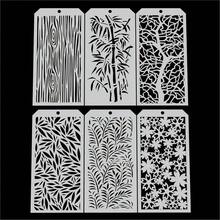 6 Pieces Tree Branch Decorative Stencils Painting Templates Art Face Drawing Stencil Cake Templates For ScrapbooFKing Cookie Tile Furniture Wall Floor Decor Drawing Tracing DIY Art,TreeBranch - 樹枝 - 查看 4
