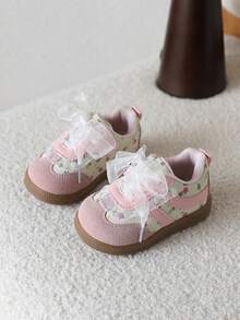 1 Pair Fashionable Infant Toddler Shoes, New Everyday Wear Design, All Season - Pink - View 2