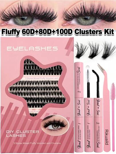  Bộ 300 sợi mi giả Rikuaild D-Curl mềm mại (60D+80D+100D), độ dày 8-16mm, mềm mại và tự nhiên, nhẹ và bồng bềnh, quyến rũ và bền chắc. Bộ sản phẩm bao gồm keo dán mi, nhíp và cọ, phù hợp sử dụng hàng ngày, khi đi du lịch, cho người mới bắt đầu, dự đám cưới, hẹn hò, tiệc tùng, kỳ nghỉ và là lựa chọn quà tặng lý tưởng cho Giáng sinh/Halloween.