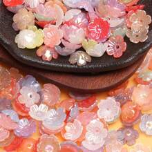 1 Bag/200Pcs 10.5mm Acrylic Small Daisy Pendant Flower Loose Beads Fashion   DIY Jewelry Making - Violet Purple - View 2