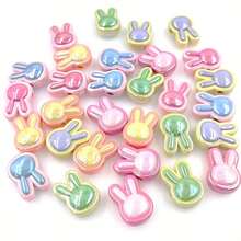 10pcs Colorful UV Cross Hole Rabbit Head Acrylic Beads For DIY Jewelry Making, Necklaces, Bracelets, Earrings, Handicraft Accessories - 10Pcs - 查看 13