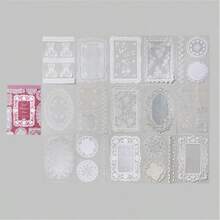 30 Sheets/Pack Retro Art Basics Versatile Lace Borders Scenery Scrapbook Supplies PET Waterproof Stickers Small Fresh Flowers Plants Little Bear Love Diary Bookkeeping Materials Decoration Collage Cute Stickers For School Stationery Supplies - Multicolor - View 15