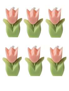 1 郁金香蜡烛装饰，郁金香形香薰蜡烛装饰，花卉美学石蜡大豆蜡香薰蜡烛礼物适合家庭卧室、生日、婚礼、春季复活节派对、礼物 - 多色 - 查看 16