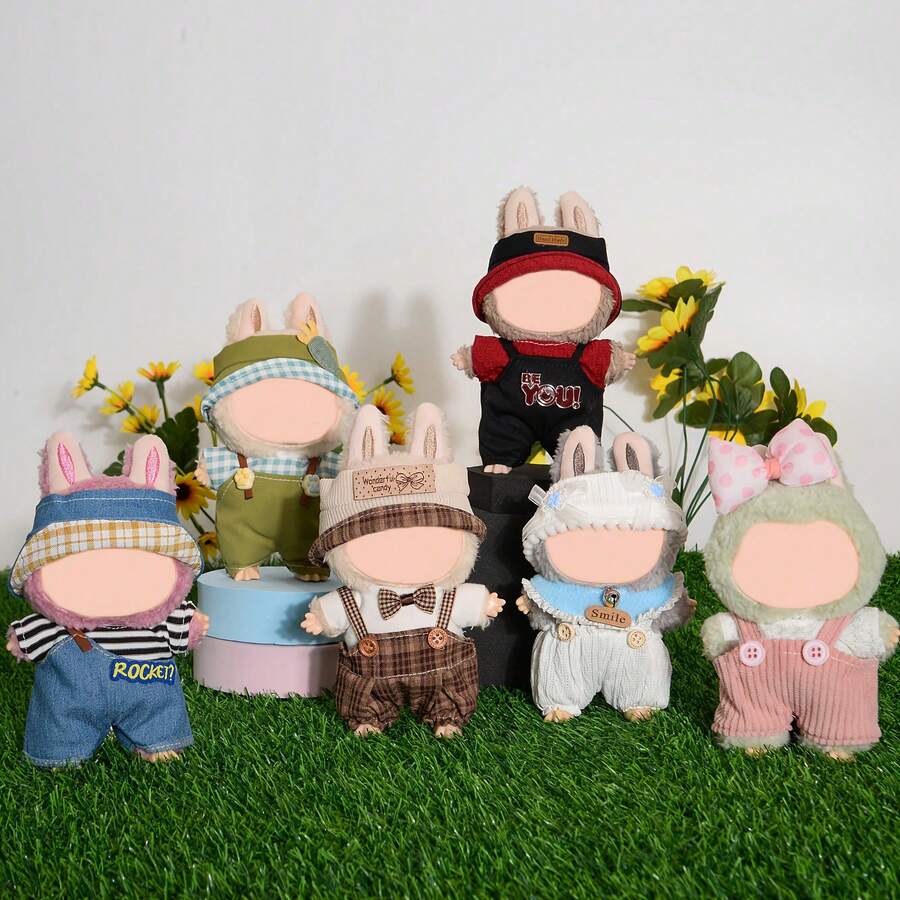 17CM/6.69in Plush Doll Clothes, Cute Playtime & Display Accessories (Doll Not Included), Suitable Gift For Children 3+ Years Old, Doll Accessories, Doll Clothes, Doll Outfit, Fashion Doll Shoes, Doll Wardrobe Essentials, Playtime Accessories, Doll Fashion, Soft Fabric Clothing, Handmade Feel, Mini Outfit Set, Doll Collector, Young Collector - Multiple Styles - View 1