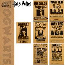 Harry Potter 7 张哈利波特海报，通缉系列，经典哈利波特电影及周边海报，日报风格，装饰画，可用于 DIY 相框背景、走廊、卧室、办公室、客厅墙面装饰 [官方授权] - 彩色 - 查看 6