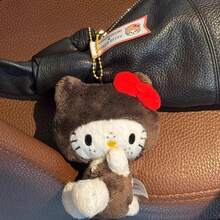 三丽鸥雀斑Hello Kitty毛绒挂件，Kitty玩偶钥匙扣，背包挂件，生日/情人节礼物