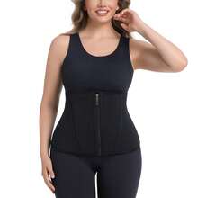 1 pièce Gaine amincissante pour femmes grandes tailles, body de fitness, danse, yoga, course. Gaine de taille amincissante minimaliste et pour un port quotidien - Noir - Voir 2