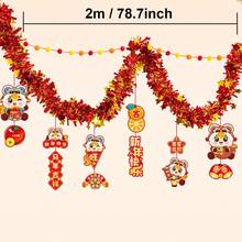 2026 Chinese New Year Decorations With Red And Gold Tinsel Colorful Ball And Hanging Decoration Lunar Year Of Horse Spring Festival Decorations And Supplies For Home