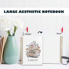BearCake Lawyer Notebook Journal, Attorney Gifts For Women, Retro Floral Books Journal For Women, Law Office Supplies, Funny Lawyer Gifts Hardcover Spiral Notebook 5.5x8.3,White-Annotation-Lawyer - 白色註釋律師 - 查看 5