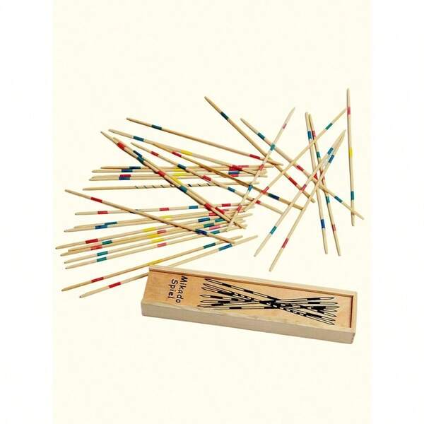 Jogo de varetas de madeira (1 unidade), brinquedo multiuso para mesa, ideal para casais, gatos, Natal, festas e como presente.