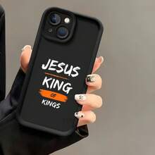 Religioso - Funda para  Diseños Creativos Populares, Funda de Teléfono Innovadora en Capas, Entretenida, Directa y Elegante  para Hombres y Mujeres, Compatible con los Modelos de - Negro - Ver 4