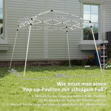 Outsunny Replacement Roof For 3x3 Gazebo, Waterproof And Winter-Resistant Gazebo Roof For Folding Gazebo, Storm-Resistant Replacement Cover With Single Canopy Roof For Garden Gazebo, On-Site Cafe - 1 - View 6