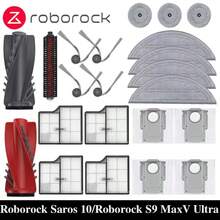 For Roborock Saros 10/Roborock S9 MaxV Ultra Robot Vacuum Spare Parts Main Side Brushes Mop Cloths HEPA Filters Dust Bags Accessories - Multicolor - View 2
