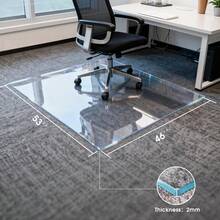 Elasticity Clear Chair Mat Transparent Protective Floor Mat For Hardwood & Tile Floors, Home & Office Rectangle Hard - Clear - View 10