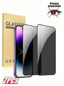 两片装，兼容 17/16 Pro Max/16 Pro/16/16 Plus/15 Pro Max/15/15 Pro/15 Plus/14 Pro Max/14 Pro/14/14 Plus/13 Pro Max/13/13 Pro/12/11，6.9 英寸防窥钢化玻璃膜，触感顺滑灵敏，兼容 防窥屏幕保护膜，手机配件，黑色边框丝网印刷防窥屏幕保护膜 - 黑色 - 查看 32