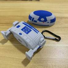 Star Wars Robot Bluetooth Wireless Earphone Protective Case, Suitable For 2nd Generation, 1st/2nd Generation Universal Bluetooth Earphones, Creative 3D Silicone Material