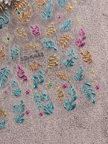 3 Peças de Adesivos de Arte de Unhas com Relevo de Estampa a Quente com Totem de Estrela e Lua - Estrela Retrô Misteriosa, Lua, Cobra, Folha, Coração, Olho do Diabo, Padrão de Luxo Retrô, Design de Arte DIY Pendurado, Adequado para Uso Diário, Casamento, Festa, Feriado, Adesivos de Unhas Descartáveis, Estilo de Tema de Luxo Simples e Leve, Fácil de Colar, Decoração de Salão de Beleza