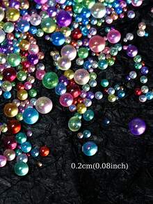 1 حبة حشوة راتنج إيبوكسي مع خرزات زجاجية أورورا، خرزات فقاعات صغيرة مختلطة الحجم لمواد حشو السيليكون ، مستلزمات الحرف اليدوية ، مستلزمات صنع المجوهرات - متعدد الألوان - مشاهدة 3