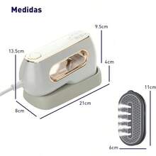 Bluelander Plancha de Vapor Portatil 2 en 1, Plancha y Vaporizador Vertical, Capacidad 100ml, Calentamiento Rápido en 30 Segundos, Elimina Arrugas, Incluye Bolsa de Franela, Ideal para Viajes (Gris) - Gris - Ver 6