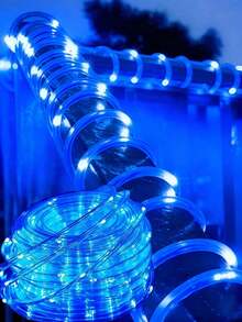 (50/100/200/300 LED) Đèn tuýp LED năng lượng mặt trời, Đèn tuýp nâng cấp, 8 chế độ với hiệu ứng nhấp nháy màu xanh, 300 đèn LED - Đèn tuýp LED năng lượng mặt trời 50 đèn LED | Đèn tuýp trong suốt - Nhiều màu - Xem 1