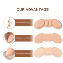 12/10/8/6/4/2 双防滑鞋跟贴，舒适鞋跟垫，男女通用，防止摩擦和水泡，完美适配大码鞋，鞋垫缓冲垫 - 彩色 - 查看 6