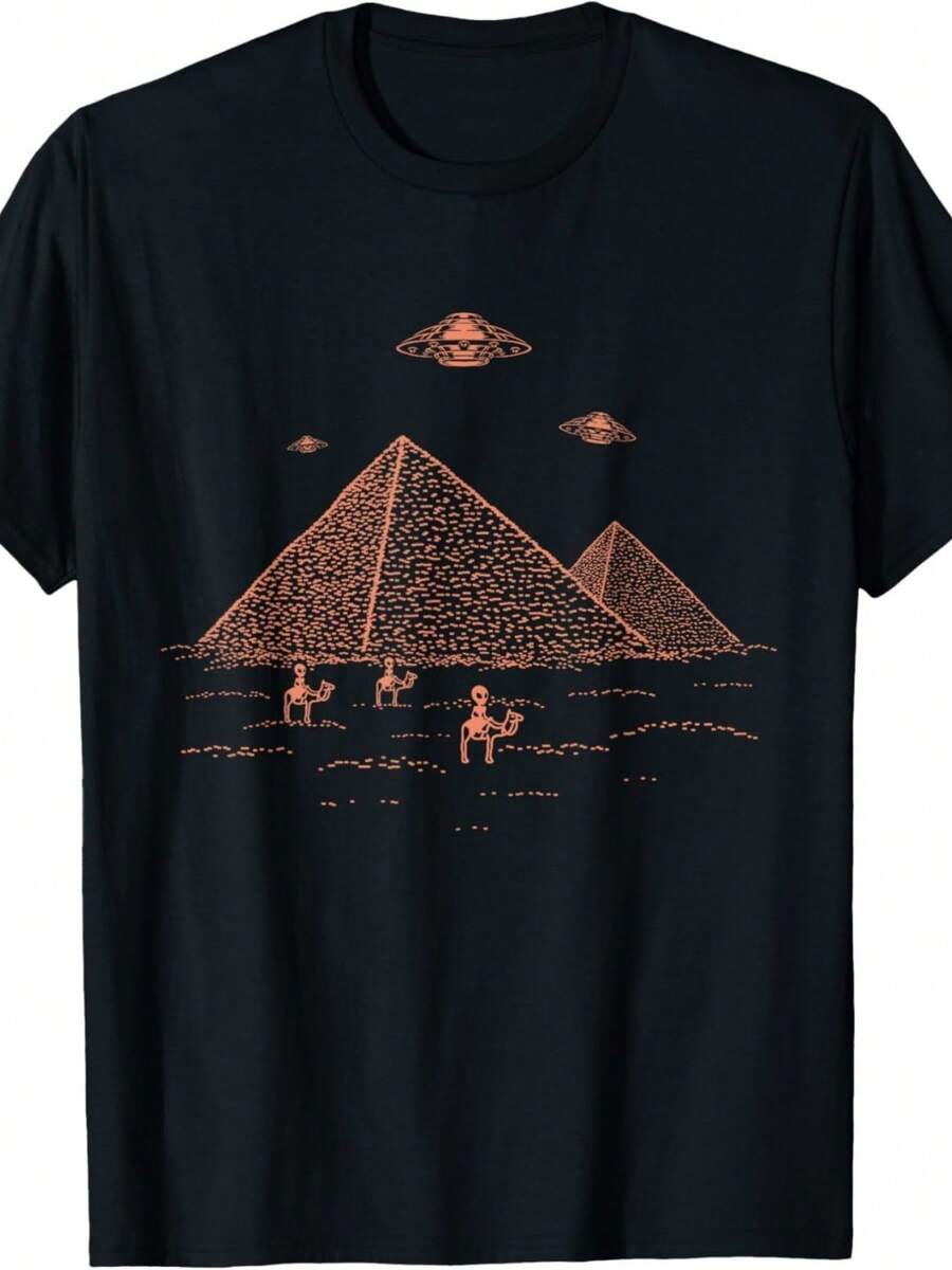 Alien Believer Saucer Cryptid Lover Extraterrestrial Beings T-Shirt - 黑色 - 查看 1