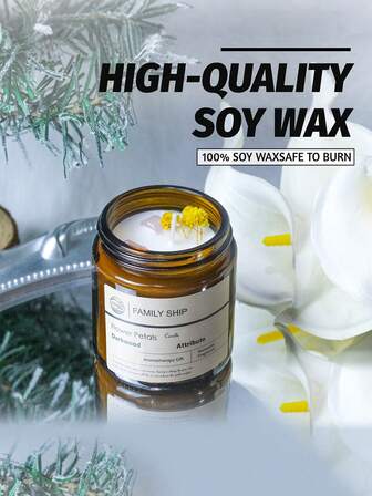 100g/3.52oz citrusdoftande sojavaxljus (brinntid: 8h+) - Avslappnande, sömnhjälpande, luftrenande, lämplig för yoga, meditation, massage, kontor, nyår, alla hjärtans dag, mors dag-presenter, festgåvor, presenter till äldre, studenter, flickvänner