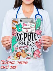 1 chiếc kẹp tài liệu y tá cá nhân hóa theo yêu cầu với thiết kế chủ đề y tế dễ thương, tên và họa tiết tùy chỉnh, thích hợp làm quà tặng Ngày Y tá, quà sinh nhật, quà tốt nghiệp ngành điều dưỡng, phù hợp cho y tá và nhân viên y tế, thích hợp cho nơi làm việc, bệnh viện, phòng khám, quà tặng cá nhân hóa, trang trí ngày lễ, có 6 màu để lựa chọn, trang trí văn phòng, tự làm. - Nhiều màu - Xem 17
