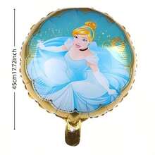 8pcs Princess Theme Round Balloons Set, Including Jasmine, Belle And - Suitable For Graduation Ceremony, Holiday Party, Family Gathering And Various Celebrations - Multicolor - View 8