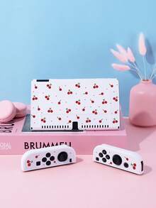 1个可爱樱桃波点图案保护壳，兼容Switch2 (2025)/Switch NS/Switch OLED/Lite，Switch/Switch 2游戏机配件，全套包含收纳袋、卡槽底座，Switch玩家的最佳礼物 - 彩色 - 查看 10