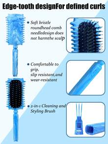 This Curly Hair Styling Wet Brush Features Soft Bristles That Effectively Detangle Curly Hair And Reduce Pulling, Helping To Keep Curls In Place. The Round Brush Design Makes It Suitable For Both Men And Women.