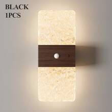 现代水晶感应壁灯，LED智能感应亚克力壁灯，室内感应壁灯，无线LED壁灯，电池供电夜灯，粘胶设计，可旋转，便携式 - 彩色 - 查看 31