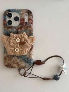 Cute Knitted Sweater Style Protective Case Compatible With Iphone 17 Pro, 17 Pro Max, 14, 16 Pro Max, Autumn/Winter - Multicolor - View 2