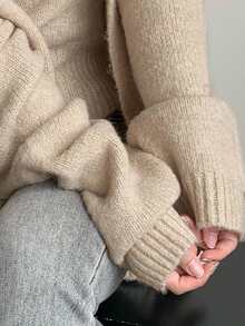 Livesso 2pcs Women's Solid Color Camisole Cardigan Sweater Set, Autumn - Apricot - View 5