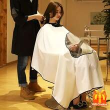 Professional Barber Cloak Strap Front Panel - Heavy-Duty Salon Cloak Strap With Black Trim And White Back Panel - Ideal Gift For Barbers And Clients - Easy-To-Clean Design - Hygienic Hairdressing Barrier - Christmas Gift - Transparent And Sturdy Barber Cloak, Suitable For Barbers And Stylists - Long-Lasting And Practical Use, Barber Clothing Oversized Hairdressing Cape, Barber Shop Cape, Barber Shop Accessories - Multicolor - View 3