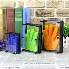 3D Nail Art Handprint Press Board, Reusable DIY Desktop Decoration, Shake To Reset Creative Handprint Display, Large/Small, Pink/Blue/Rainbow, Home Office Gift Room Decor, 3D Printed - Multicolor - View 9