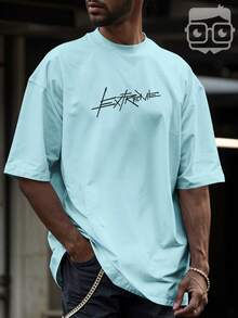 Oversized Streetwear T-Shirt Graffiti Sports Car 3259 VEST NERD - 淺藍色 - 查看 7