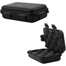 FILFEEL - Caja de plástico a prueba de golpes para exteriores, caja de supervivencia hermética, caja de transporte pequeña (S-naranja) - Negro - - Ver 12