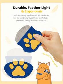 مشط عين حيوانات أليفة من الفولاذ المقاوم للصدأ قطعة واحدة، منظف لبقع الدموع اللطيف للكلاب والقطط، يزيل بأمان القشور والمخاط من العين، أداة تجميل احترافية، هدية عيد رأس السنة المثالية للحيوانات الأليفة