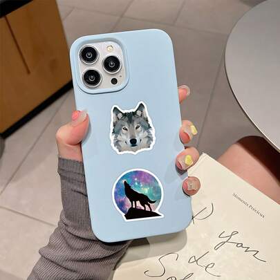 60pcs Wolf Stickers, Wild Animal Waterproof Decorative Stickers, Wolf Themed Accessories, Cool Toy Stickers Suitable For Water Bottles, Laptops, Phones, Luggage, Great For Mother's Day, Teacher's Day, Graduation, Holidays, Birthdays, Rewards, Party Favors, Boys' Toys, And Car Decor
