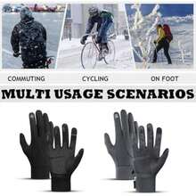 Genérico Windproof Warm Gloves with Touchscreen & Anti-Slip Grip, Water Resistant Thermal Gloves for Men Women(Gray G) - Multicolor - Ver 8