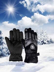 1 双拼色加厚保暖滑雪手套，户外骑行防风手套，防滑掌心，可调节腕围，适合户外运动、健身、雪上活动 - 彩色 - 查看 6