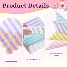 20Pcs Disposable Cocktail Napkins, 5 X 5 Inches, 2-Ply, Scalloped Edge, For Dinner Wedding Birthday Party Bridal Anniversary Reception Event - Multicolor - View 3