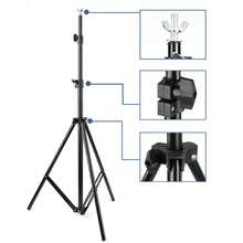 Heavy Duty Photography Studio Backdrop Stand Screen Background Support Kit+Case, 2x2M/2x3M - Black - View 4